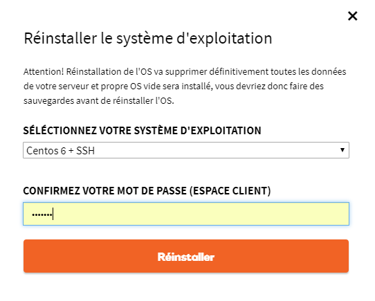 Réinstaller le système d'exploitation